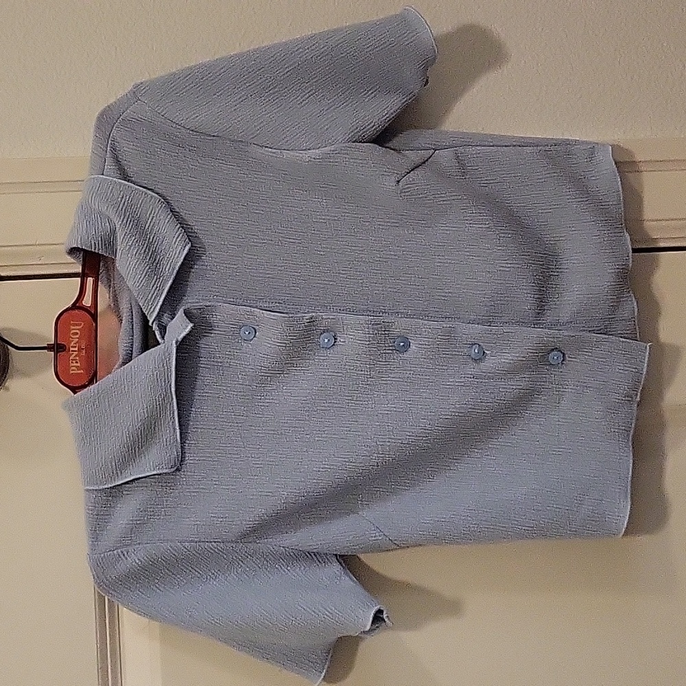 Button down crop shirt